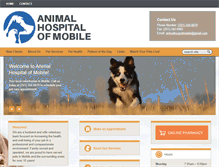 Tablet Screenshot of animalhospitalofmobile.com